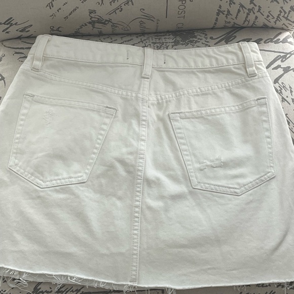 We The Free Out of Ordinary Denim Miniskirt in White - Picture 6 of 9